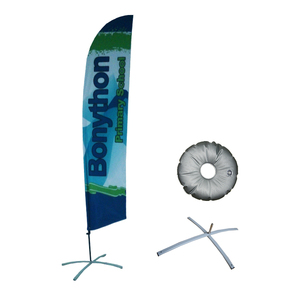 Tùy Chỉnh Bền Đôi Hai Mặt Lông Cờ Bãi Biển Gió Biểu Ngữ In Ấn - Product Image 2