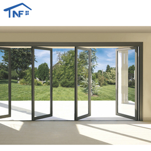 Porte pliante en aluminium panoramique personnalisée de haute qualité pour le salon <span class=keywords><strong>Design</strong></span> moderne insonorisé avec cadre fin pour les hôtels - Product Image 4