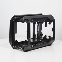 Boîtier en aluminium anodisé noir usiné sur commande par CNC, châssis d'équipement de précision pour l'automatisation industrielle