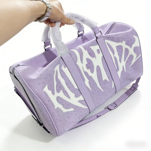 Custom Logo Travel Duffle <b>Bags</b> High Quality <b>Studded</b> PU Leather Gym <b>Bags</b> OEM Service - Product Image 2