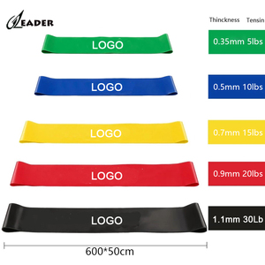 Set di 5 Fasce Elastiche Ecologiche Personalizzate per Fitness in TPE e Lattice <span class=keywords><strong>Naturale</strong></span>, Spessore 0,35-1,1mm, per Yoga ed Esercizi - Product Image 3