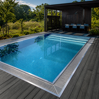 Grande piscine modulaire extérieure en acier inoxydable avec panneaux muraux préfabriqués en acier pour projets de centres sportifs