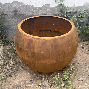 Pot de plantes en acier grand planteur de boule en métal <span class=keywords><strong>extérieur</strong></span> personnalisé - Product Image 6