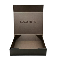 Boîte rigide pliable de luxe marron chocolat avec logo personnalisé, à rabat magnétique, doublée d'éponge, écologique, en matériaux recyclés, réutilisable