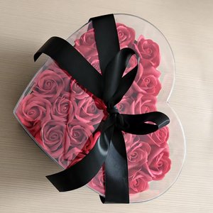 DREA วันวาเลนไทน์ งานแต่งงาน คริสต์มาส ขายส่ง อะคริลิก หรูหรา โปร่งใส ลายภาพนิ่ง ดอกไม้ บรรจุภัณฑ์ รูปหัวใจ - Product Image 5