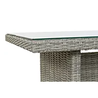 Juego de sofás de ratán sintético de 4 piezas con dimensiones de 267x204x90 mm