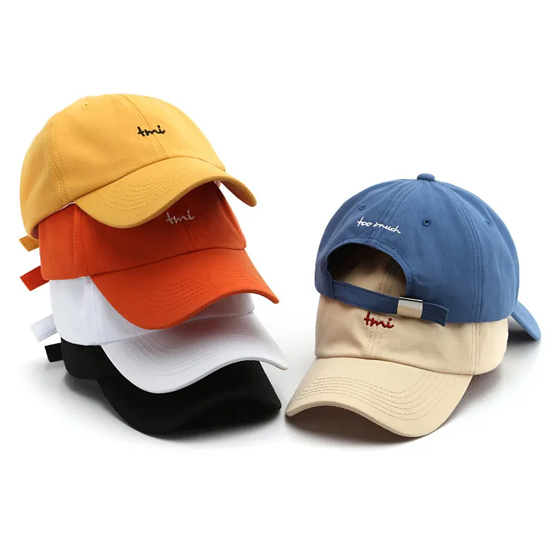 Kap üreticisi yüksek kaliteli pamuk özel nakış Logo spor kap şapka erkekler ayarlanabilir geniş şapka