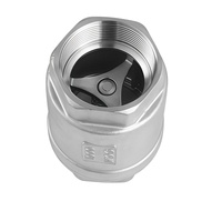 Válvula de Retención Vertical de Acero Inoxidable H12 de 1 1/2 Pulgadas Roscada para Tubería de Agua, Control de Flujo Unidireccional