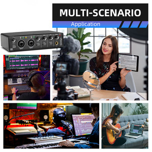 Interface audio professionnelle 2 canaux MD22, 2 entrées 2 sorties, équipement d'enregistrement en direct, chant, mixeur externe USB pour guitare - Product Image 2