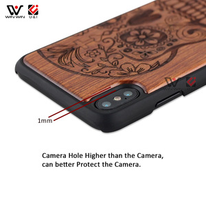 2019 productos de logotipo personalizado láser grabado de madera + caja del teléfono celular de la PC para el iPhone XS. - Product Image 3