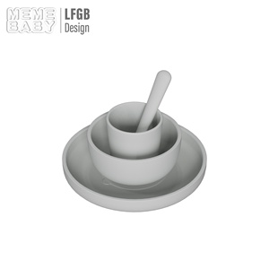 ชุดเครื่องใช้บนโต๊ะอาหารสำหรับเด็กซิลิโคนแผ่นดูดซิลิโคนชุดรับประทานอาหารสำหรับเด็กทันสมัย - Product Image 4