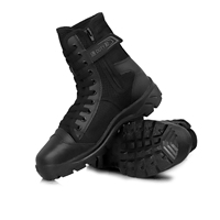 Bottes tactiques noires personnalisées populaires avec fermeture éclair respirante, légères et confortables, idéales pour la randonnée en extérieur