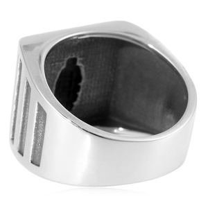 yunnique Men's <b>Titanium</b> Steel <b>Ring</b> Silver Color Grenade Design Geometric Shape Fashion Jewelry Gift Occasion - Product Image 4