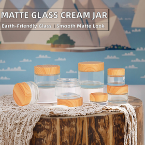 ขวดครีมแก้วใสแบบด้าน BZY BZY5 พร้อมฝาพลาสติกและฝาไม้ไผ่สำหรับครีมบำรุงรอบดวงตาและเครื่องสำอาง (ขนาด 5 กรัม-60 กรัม) - Product Image 6