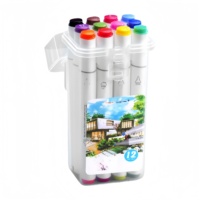 Ensemble de marqueurs d'alcool professionnels à double pointe Fournitures d'art à pointe fine pour artistes, étudiants et enfants, croquis de couleurs vives