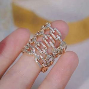 Bague de fiançailles en or jaune 18 carats pour femme, design boucle de chaîne tendance, diamant naturel véritable 0,40 carat, bijou de fête - Product Image 5