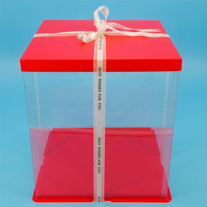 Boîte à gâteau en plastique transparent PET jetable de qualité alimentaire Offre Spéciale 10 pouces pour gâteau à 3 étages caja de <span class=keywords><strong>pastel</strong></span> desechable - Product Image 4