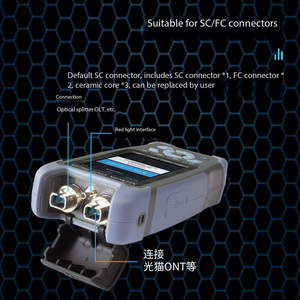 Testeur de ressources réseau PON 10 km, stylo à lumière rouge intégré, testeur 2 en <span class=keywords><strong>1</strong></span> pour fibre optique et câble Cat5 - Product Image 1