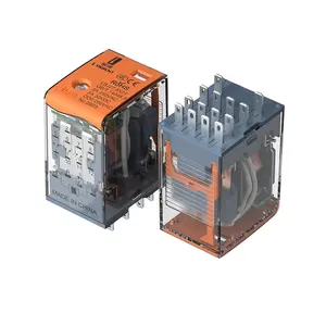 4NO4NC Intermediate Relay 12V 24V 220VAC LANBOO J21A With Test Wrench Miniature Relay 14pin