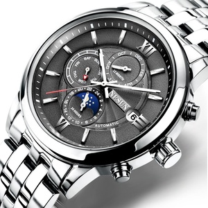 Montre mécanique automatique multifonctionnelle de haute qualité pour homme, étanche, ajourée, idéale pour les affaires et les loisirs, avec fonction veilleuse. - Product Image 2