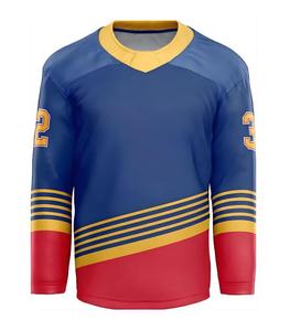 Jersey Hoki Es Custom Sublimasi Bolak-Balik 2026, Cepat Kering, Bernapas, Grosir Ukuran 6XL - Product Image 1