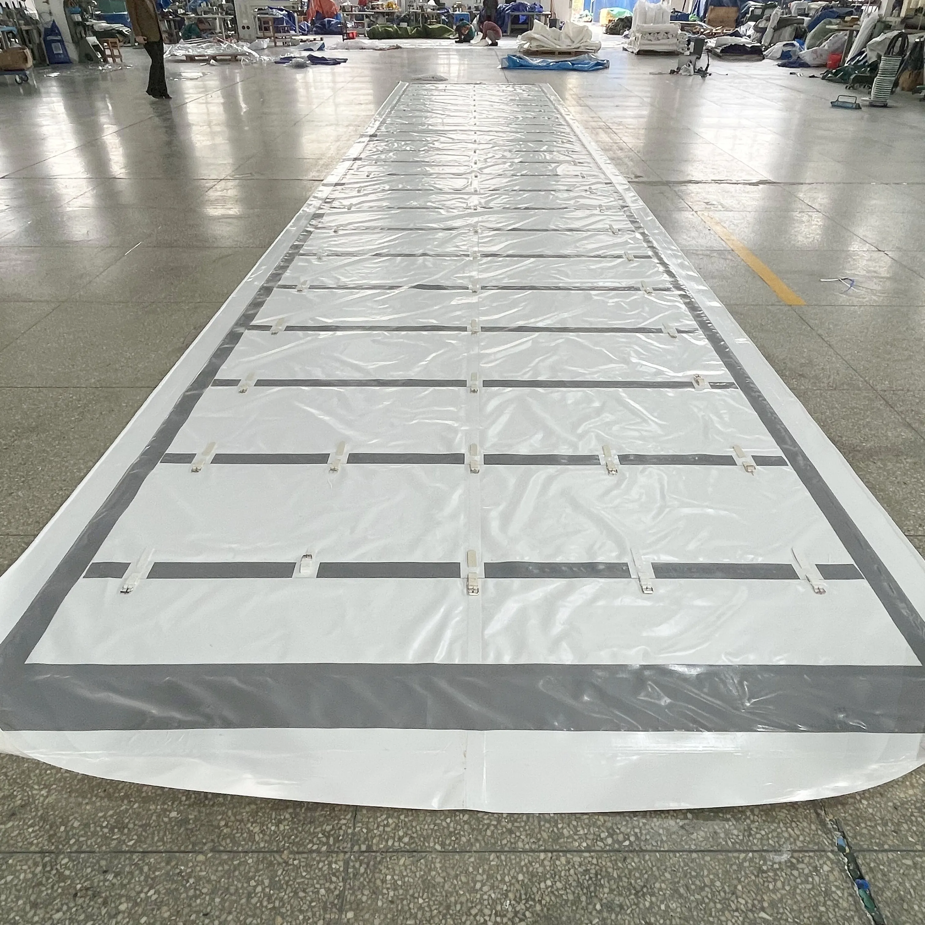 Xieqiao terpal PVC tahan lama untuk tirai samping truk-13600*2810