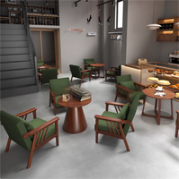 Combinaisons de chaises de table vintage en bois massif Ensembles de canapés Cafés et thé au lait Boutiques, hôtels et séjours chez l'habitant