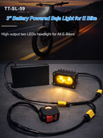 Kit d'éclairage Baja, alimenté par 8 piles AA, phare LED tout métal 20W 2000LM, ensemble de commutateurs à commande manuelle DIY pour vélo électrique, vélo, moto, VTT