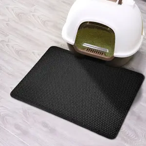 Bandeja plegable de arena de fácil limpieza, almohadilla de inodoro EVA, impermeable, caja de arena para gatos