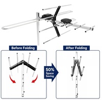 Faltbare Außen-TV-Antenne DVB-T2 4K 1080P UHF VHF Optional mit Integriertem 5G-Filter CE-Zertifiziert Bereit für Online-Shops