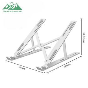 Support portable pliable en métal pour ordinateur portable : avec emplacement pour <span class=keywords><strong>tablette</strong></span> et porte-gobelet, bureau pliable idéal pour une utilisation sur les genoux en dortoir - Product Image 3