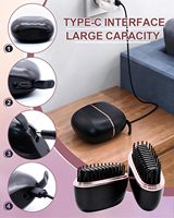Mini lisseur de cheveux rechargeable sans fil à 3 vitesses de réglage de la température, lisseur de cheveux portable pour femmes, pour la maison et les voyages