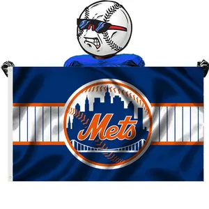 价格优惠Mlbs棒球队运动横幅，设计多种纽约大都会户外旗帜