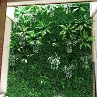 Panneaux muraux verticaux personnalisés de plantes artificielles de style jungle Nouveau design Mur d'herbe verte Décoration intérieure