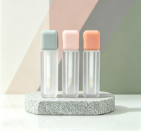 Tube de gloss à lèvres mat en caoutchouc 5ml, conteneur vide pour gloss à lèvres, multicolore, logo personnalisé, emballage cosmétique