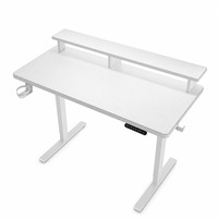 Bureau de Gaming Ergonomique 2026 en Fibre de Carbone, Table Esports Électrique à Hauteur Réglable, Monomoteur, 2 Sections