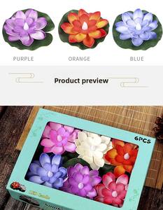 Lámpara de Vela LED de Plástico Impermeable para Interiores/Exteriores, Vela Flotante de Loto, Decoración Navideña para <span class=keywords><strong>Agua</strong></span>, Lámpara de Río, Loto de los Deseos - Product Image 5