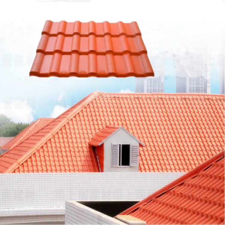 APVC spagnolo di tipo UPVC resina sintetica tegole in lamiera per tetto
