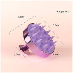 Brosse à <span class=keywords><strong>cheveux</strong></span> de salon en gros masseur de cuir chevelu en silicone de galvanoplastie avec peigne de massage de fonction de shampooing de <span class=keywords><strong>cheveux</strong></span> - Product Image 4