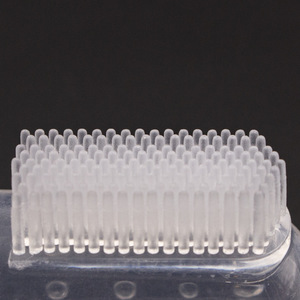 Transparent Baby <b>Finger</b> Toothbrush Solid Silicone Small Size With Raised Dots For Infant Gum <b>Massage</b> Cleaning - Product Image 3