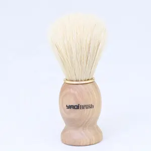 YAQI private label uomo pulizia rasatura eco vegan sensazione morbida capelli sintetici manico in legno pennello da barba