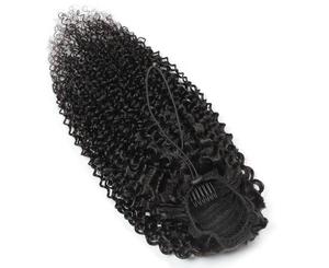 100% Virgin Remy Human <strong>Hair</strong> Chinese <strong>Hair</strong> Ponytail 8-24inch Kinky <strong>Curly</strong> Drawstring Wrap Natural Instant <strong>Hair</strong> <strong>Piece</strong> for Women - Product Image 2