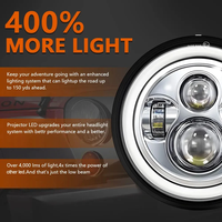 HYNBYZJ Projecteur 7 Pouces LED Phare 7 Rond LED Phare Compatible pour Jeep Wrangler Compatible Miata CompatibleChevy
