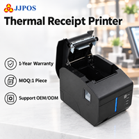 Printer Thermal Resi 80mm Laris Manis dengan Pemotong Otomatis, Printer Resi Dapur, Dapat Dipasang di Dinding untuk Toko Retail