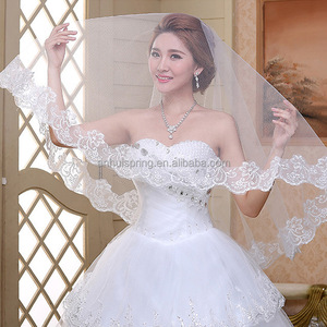 S1212R New Simple Slim Heavy Tail Long Sleeve Tie <b>White</b> Temperament Hot Selling Bridal Wedding Dress - Product Image 3