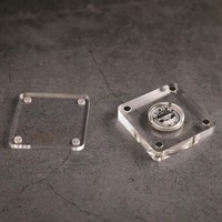 Boîte de présentation magnétique personnalisée en acrylique pour pièces de monnaie, étui de présentation, support pour pièces de monnaie de collection, capsule à monnaie, bloc acrylique, cube