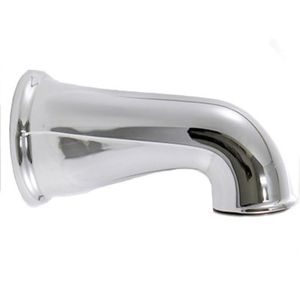 TSZ0010 Zinc Wall-Mounted Contemporary Electroplated Cylindrical Tub Spout for <b>Bathroom</b> with 1 Year Warranty - Product Image 1