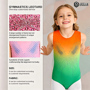 <span class=keywords><strong>Justaucorps</strong></span> de gymnastique rythmique personnalisés avec logo, sans manches, dos croisé scintillant, vente en gros directe usine - Product Image 4