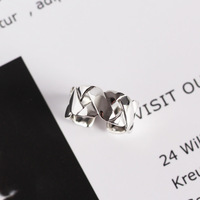 Vente flash Bijoux de luxe Plaqué argent Argent sterling 925 Anneaux ajustables en forme de X Anneaux de doigt pour femmes