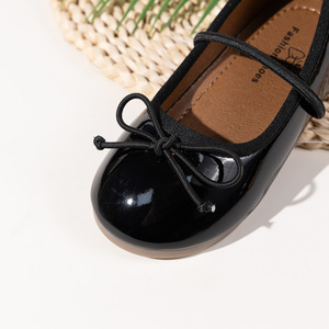 Primavera autunno scarpe da principessa in pelle lucido con fiocco per bambini nuovi mocassini casual per bambini - Product Image 5